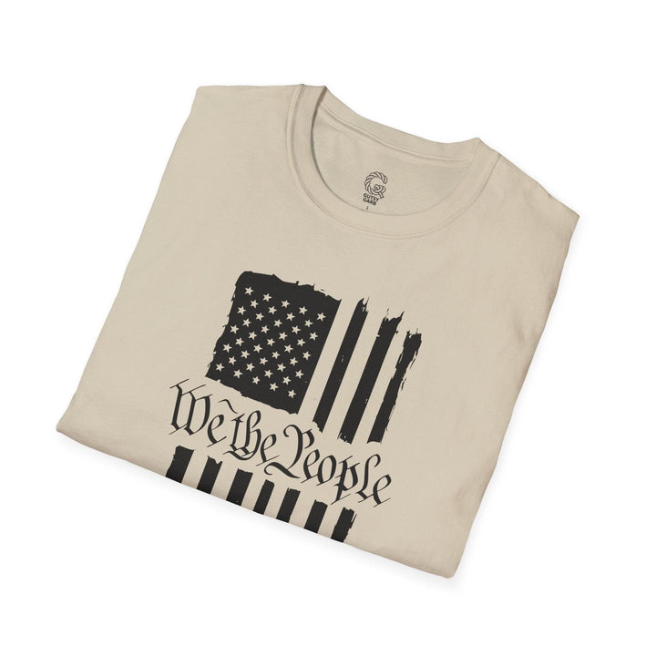 Patriotic USA Flag Graphic Tee with We the People - Gutsy Garb