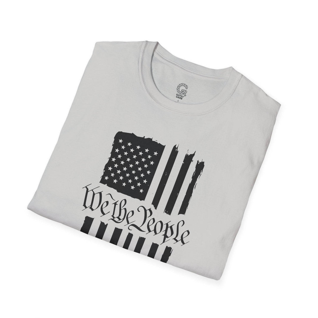 Patriotic USA Flag Graphic Tee with We the People - Gutsy Garb