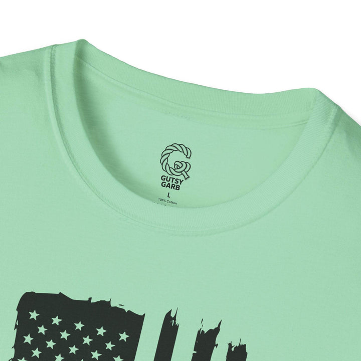 Patriotic USA Flag Graphic Tee with We the People - Gutsy Garb