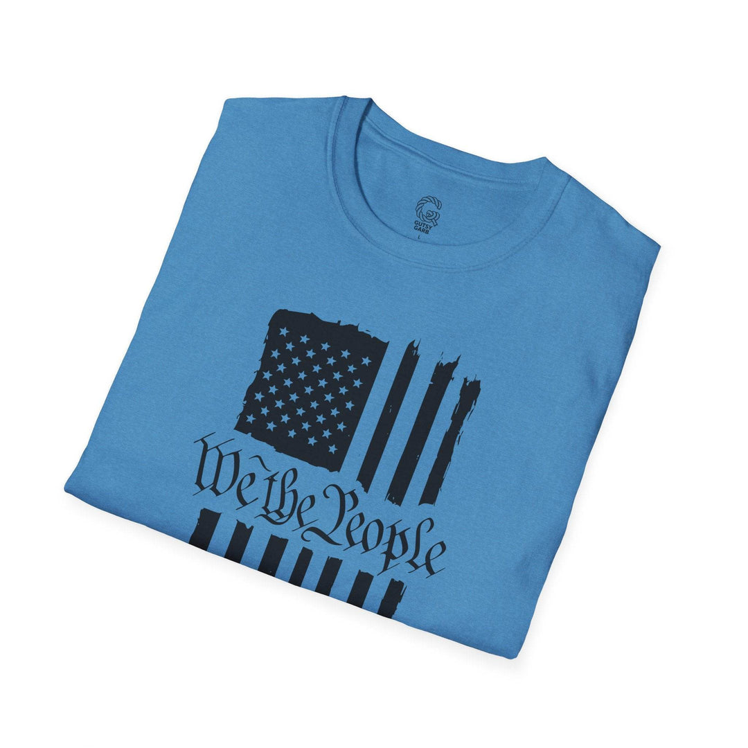 Patriotic USA Flag Graphic Tee with We the People - Gutsy Garb