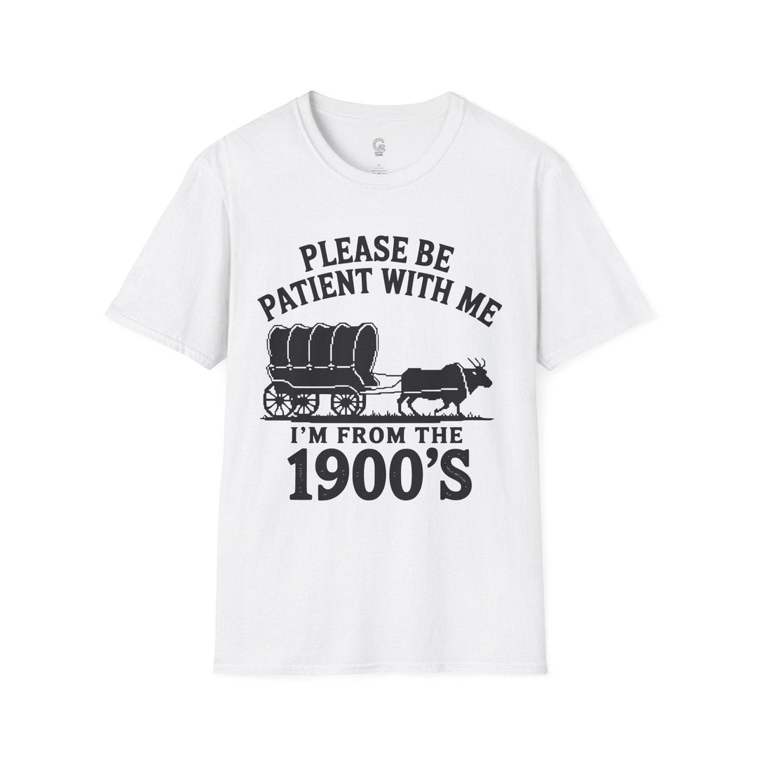 Funny 1900s Graphic Tee – Bold Vintage Humor - Gutsy Garb
