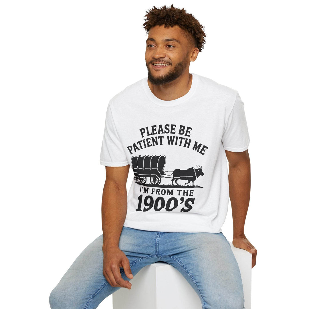 Funny 1900s Graphic Tee – Bold Vintage Humor - Gutsy Garb