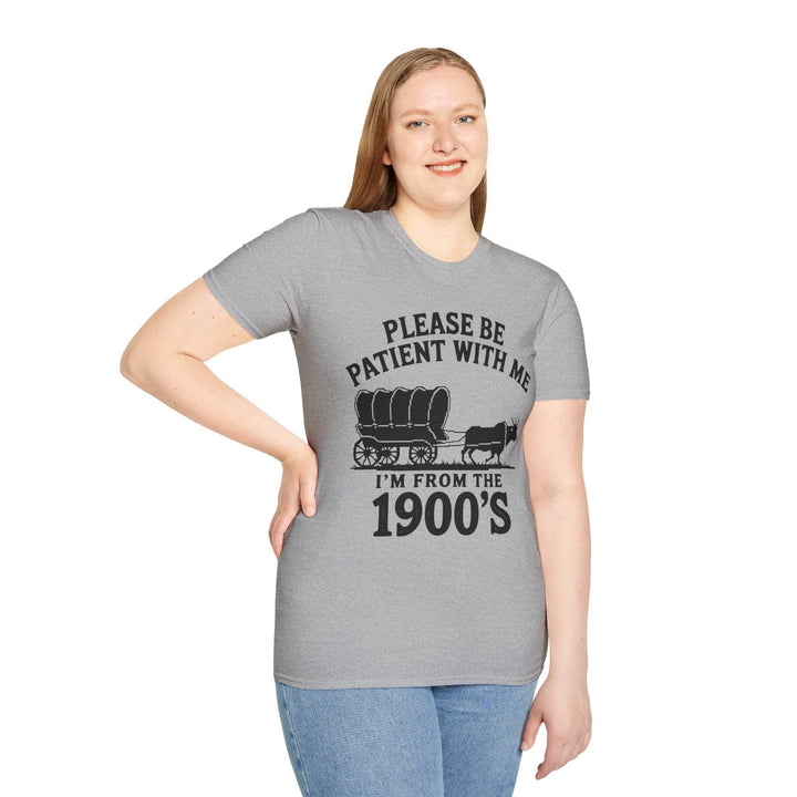 Funny 1900s Graphic Tee – Bold Vintage Humor - Gutsy Garb