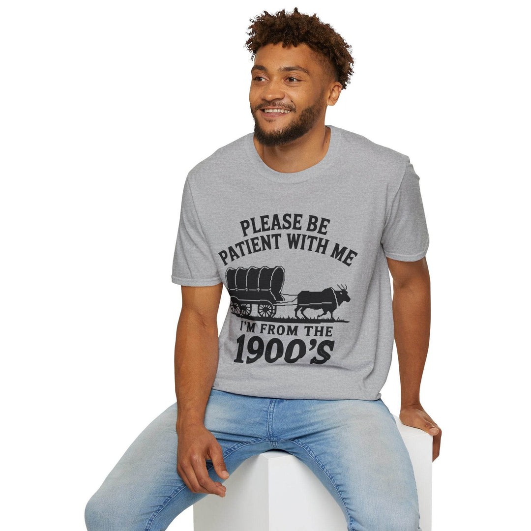 Funny 1900s Graphic Tee – Bold Vintage Humor - Gutsy Garb