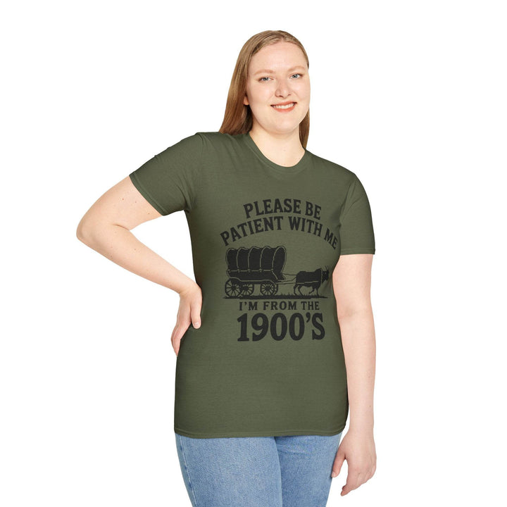 Funny 1900s Graphic Tee – Bold Vintage Humor - Gutsy Garb