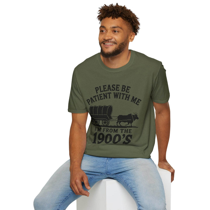 Funny 1900s Graphic Tee – Bold Vintage Humor - Gutsy Garb