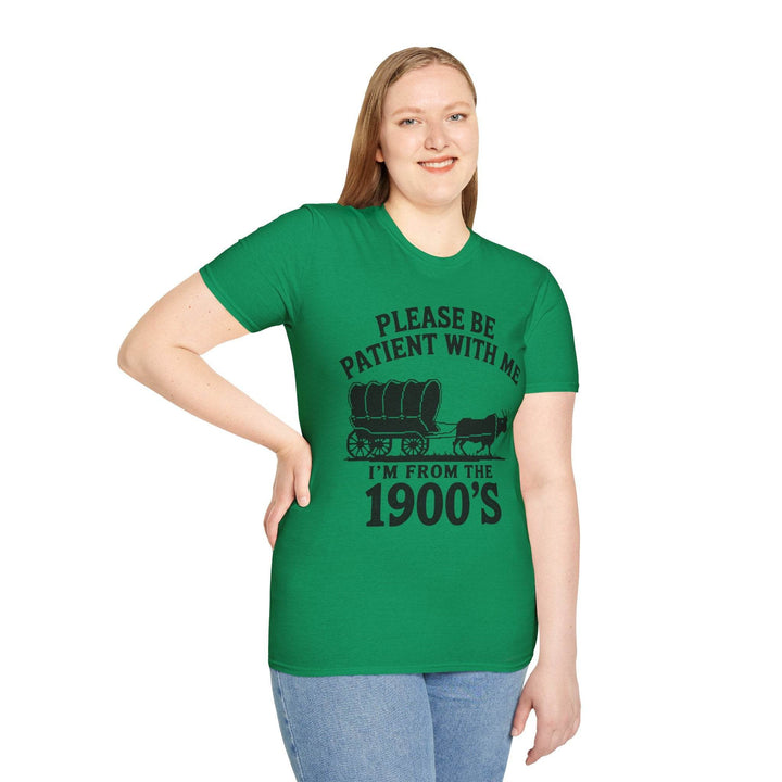 Funny 1900s Graphic Tee – Bold Vintage Humor - Gutsy Garb