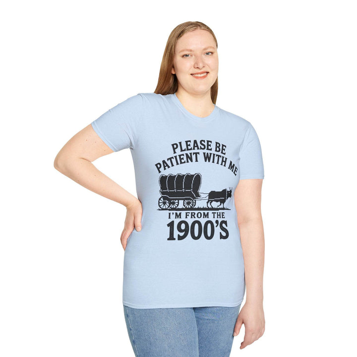 Funny 1900s Graphic Tee – Bold Vintage Humor - Gutsy Garb