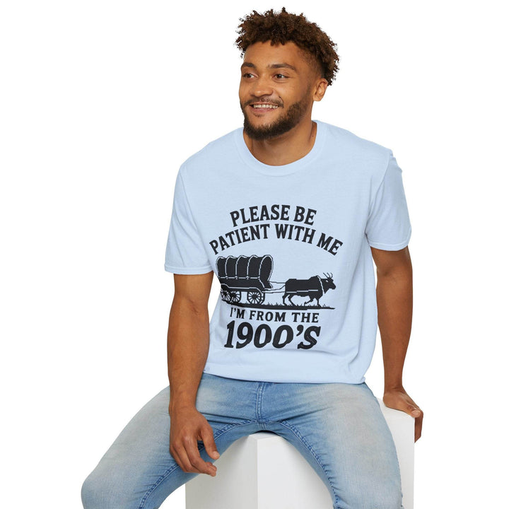 Funny 1900s Graphic Tee – Bold Vintage Humor - Gutsy Garb