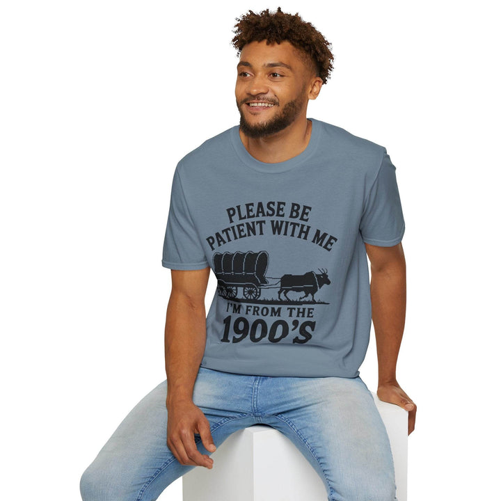 Funny 1900s Graphic Tee – Bold Vintage Humor - Gutsy Garb