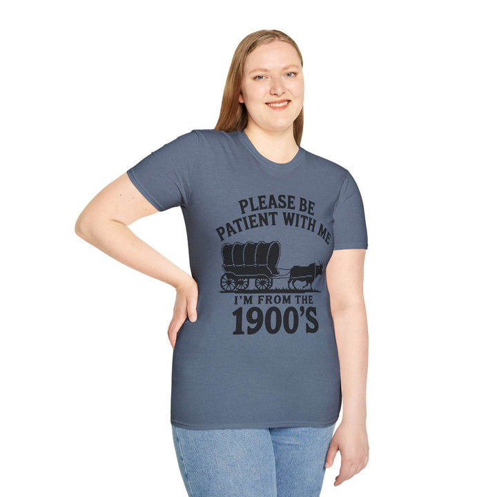 Funny 1900s Graphic Tee – Bold Vintage Humor - Gutsy Garb