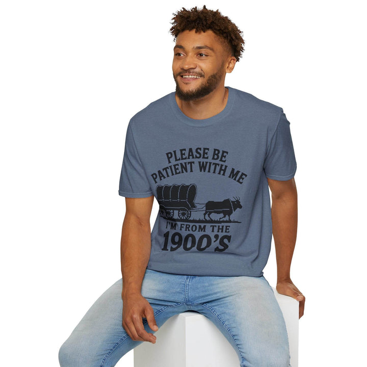 Funny 1900s Graphic Tee – Bold Vintage Humor - Gutsy Garb