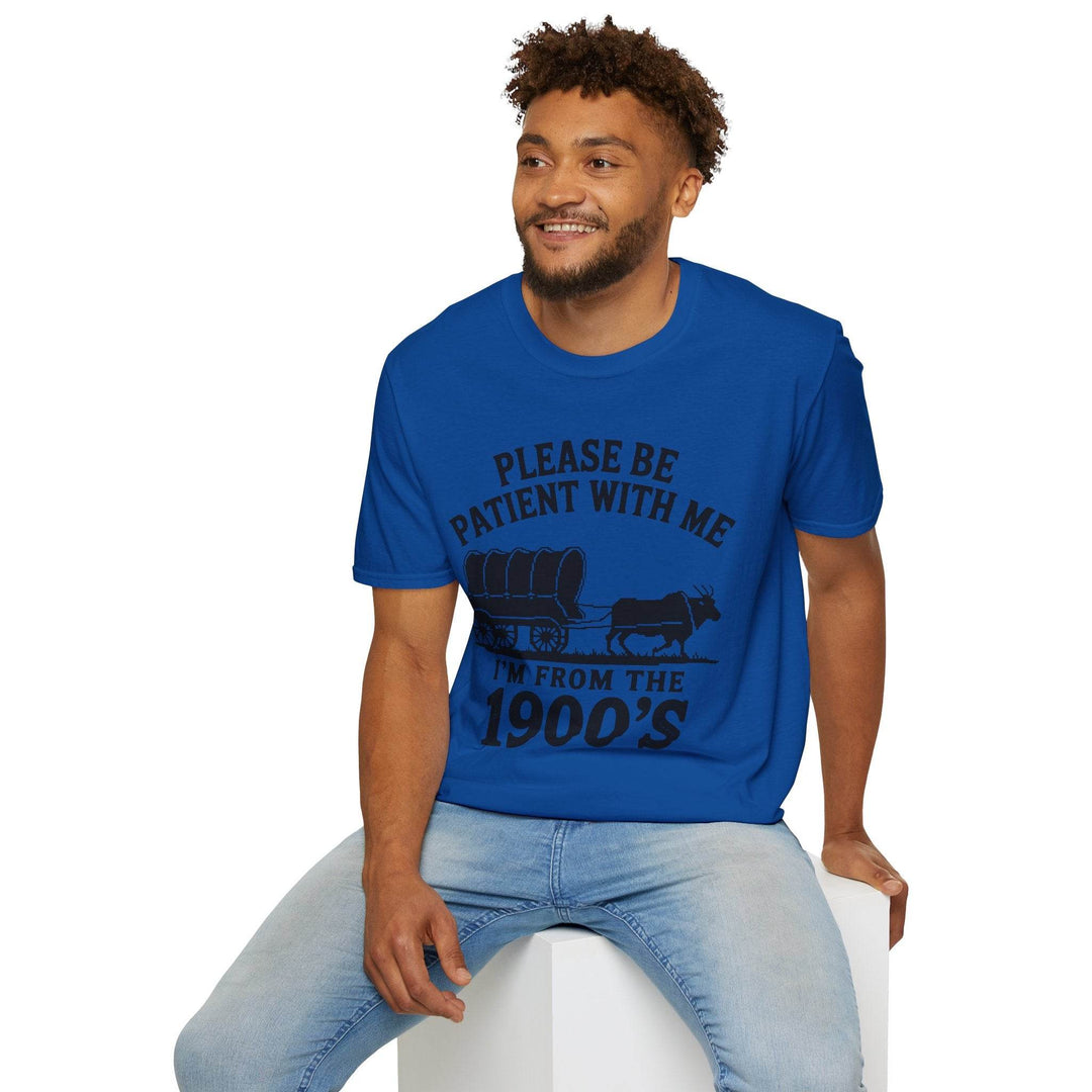 Funny 1900s Graphic Tee – Bold Vintage Humor - Gutsy Garb