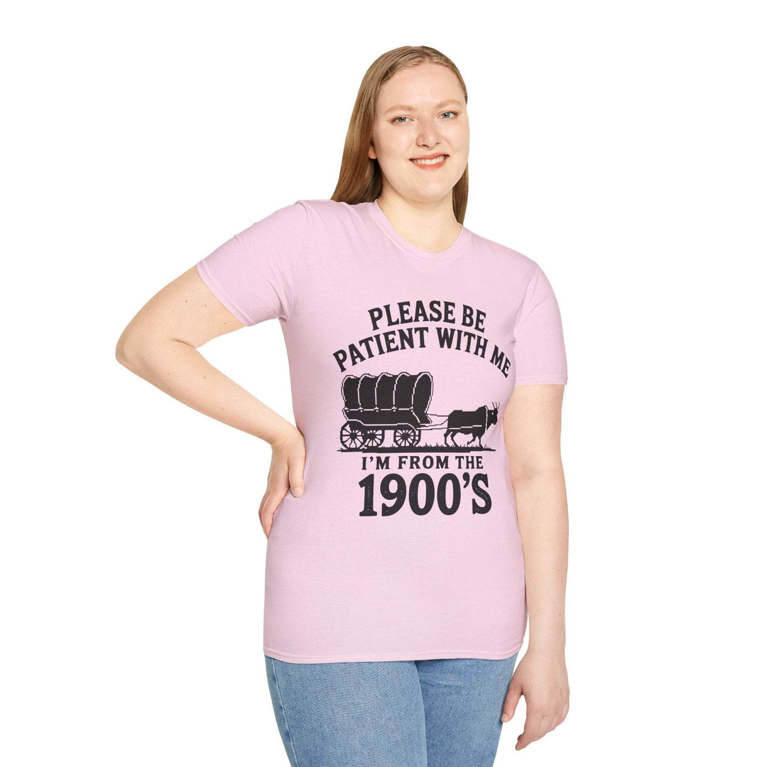 Funny 1900s Graphic Tee – Bold Vintage Humor - Gutsy Garb
