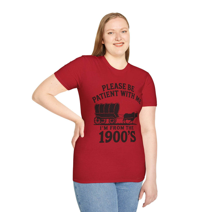 Funny 1900s Graphic Tee – Bold Vintage Humor - Gutsy Garb