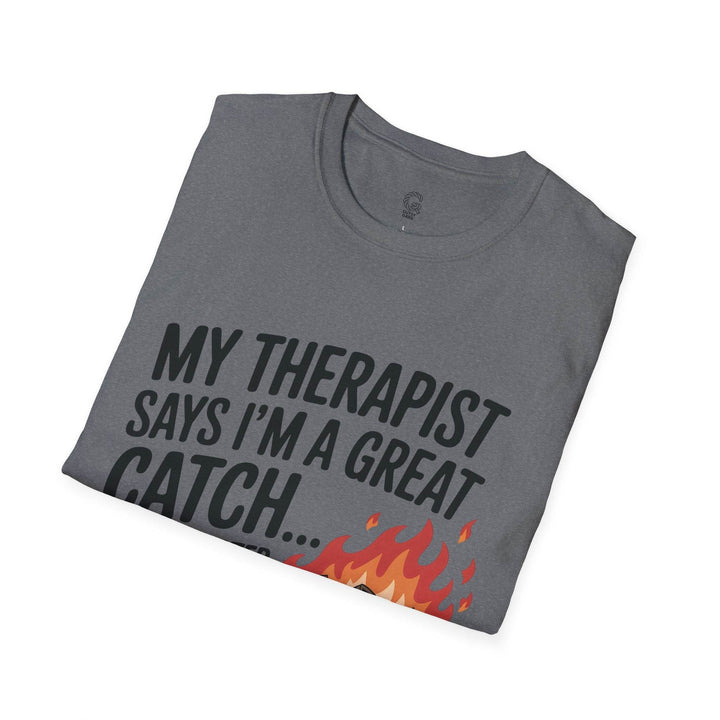 Funny Therapist T-Shirt with Humorous Dumpster Fire Design - Gutsy Garb