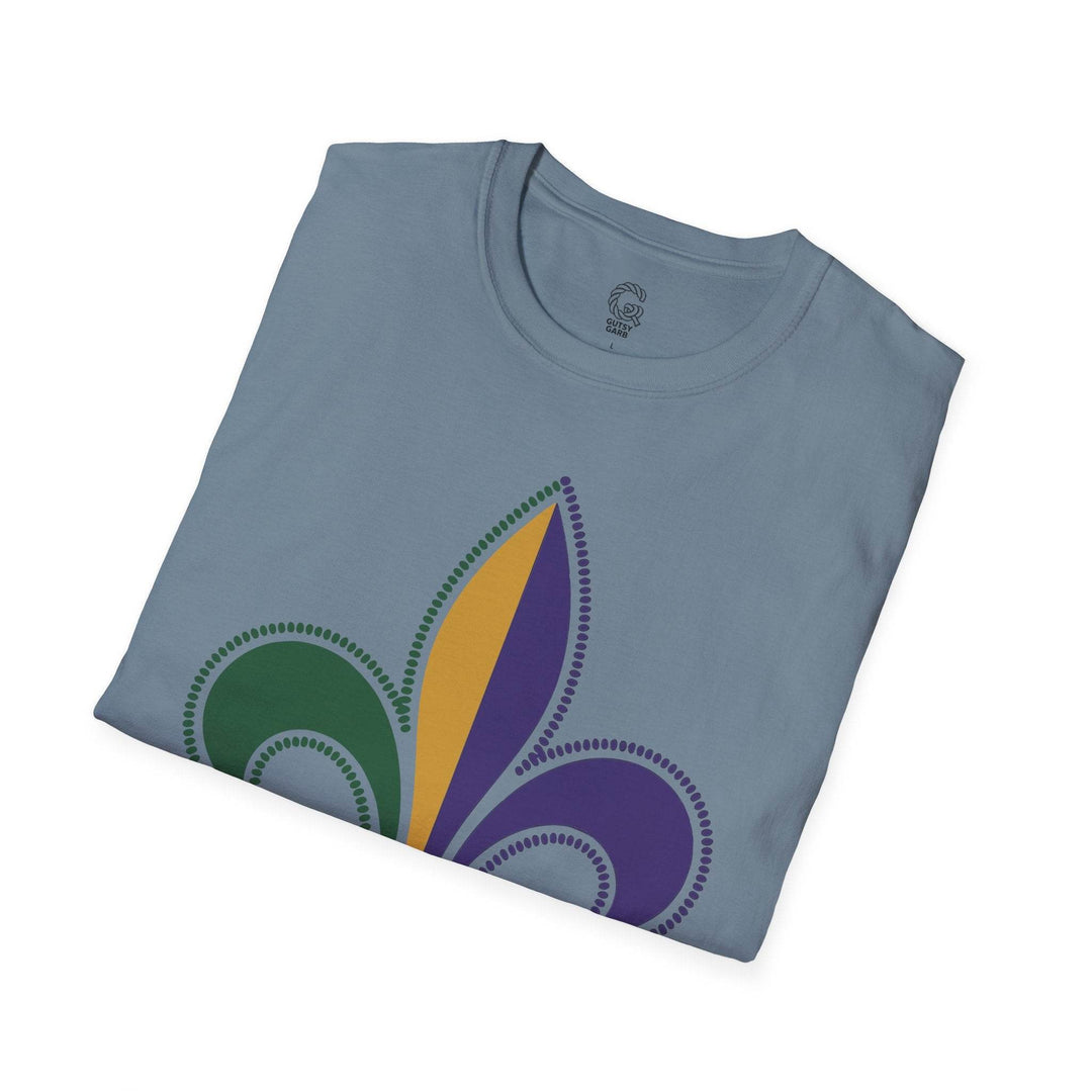 Mardi Gras fleur de lis shirt - Bold Design - Gutsy Garb