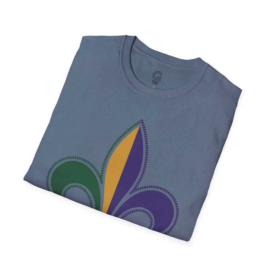 Mardi Gras fleur de lis shirt - Bold Design - Gutsy Garb