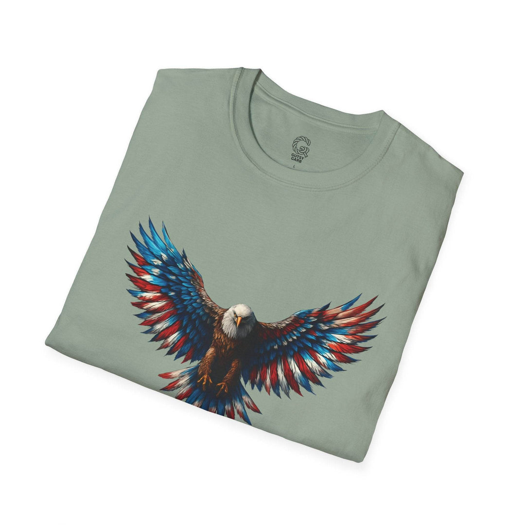 Patriotic Eagle T-Shirt with Bold American Design - Gutsy Garb