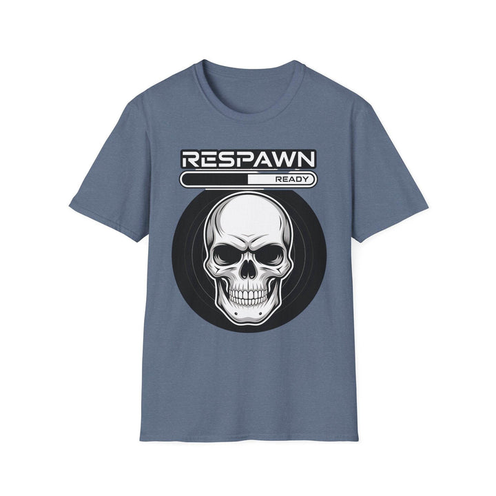 Skull Graphic Tee, Cool Gamer T-Shirt, Respawn Ready Shirt, Unique Unisex Top, Perfect for Casual Wear, Halloween Clothing - Gutsy Garb