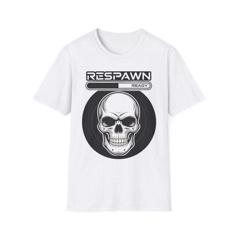 Skull Graphic Tee, Cool Gamer T-Shirt, Respawn Ready Shirt, Unique Unisex Top, Perfect for Casual Wear, Halloween Clothing - Gutsy Garb