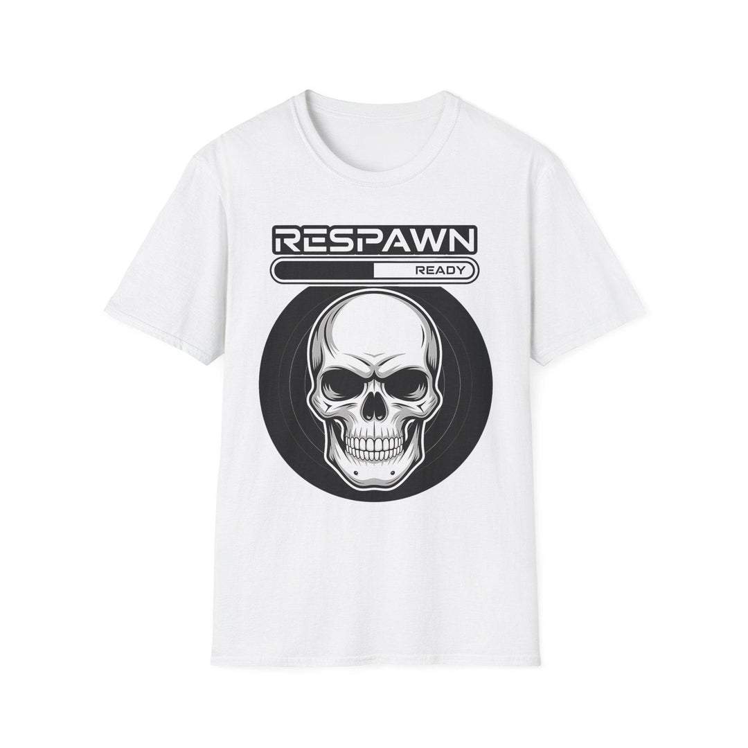 Skull Graphic Tee, Cool Gamer T-Shirt, Respawn Ready Shirt, Unique Unisex Top, Perfect for Casual Wear, Halloween Clothing - Gutsy Garb