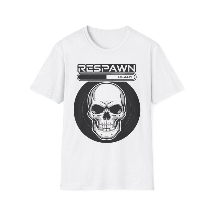 Skull Graphic Tee, Cool Gamer T-Shirt, Respawn Ready Shirt, Unique Unisex Top, Perfect for Casual Wear, Halloween Clothing - Gutsy Garb