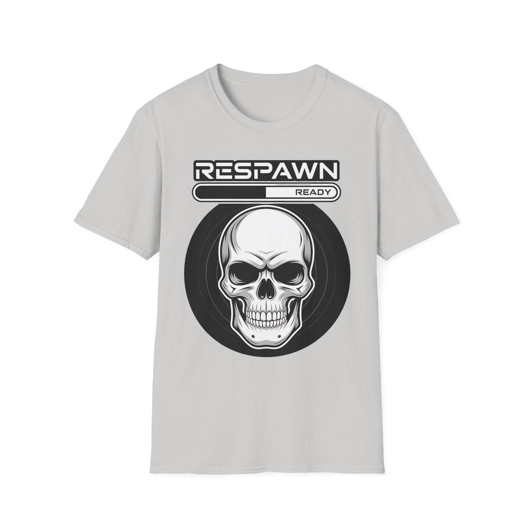 Skull Graphic Tee, Cool Gamer T-Shirt, Respawn Ready Shirt, Unique Unisex Top, Perfect for Casual Wear, Halloween Clothing - Gutsy Garb