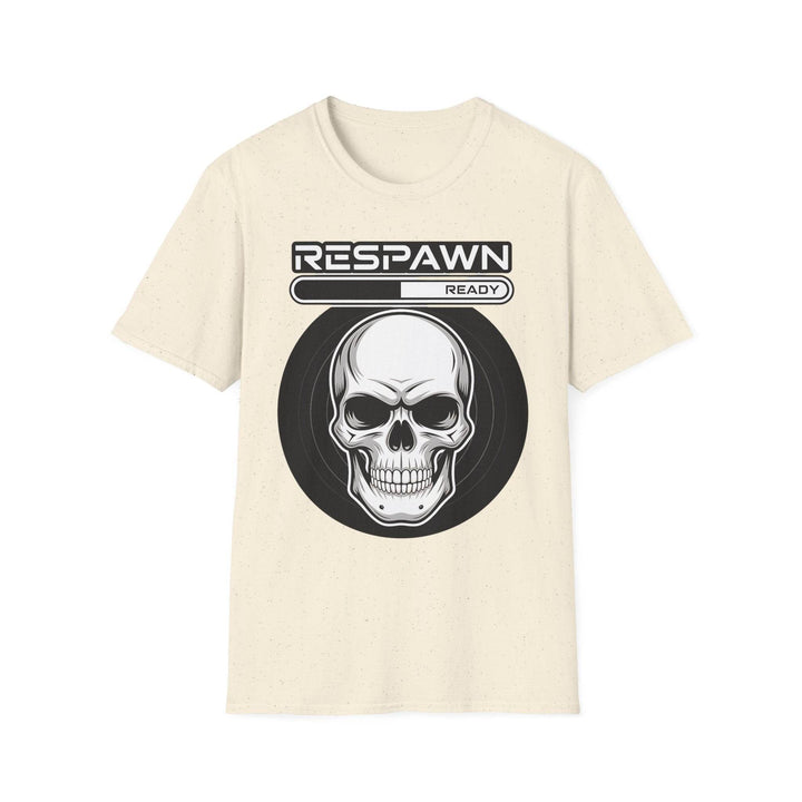 Skull Graphic Tee, Cool Gamer T-Shirt, Respawn Ready Shirt, Unique Unisex Top, Perfect for Casual Wear, Halloween Clothing - Gutsy Garb
