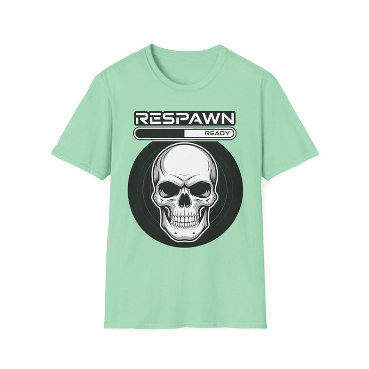 Skull Graphic Tee, Cool Gamer T-Shirt, Respawn Ready Shirt, Unique Unisex Top, Perfect for Casual Wear, Halloween Clothing - Gutsy Garb