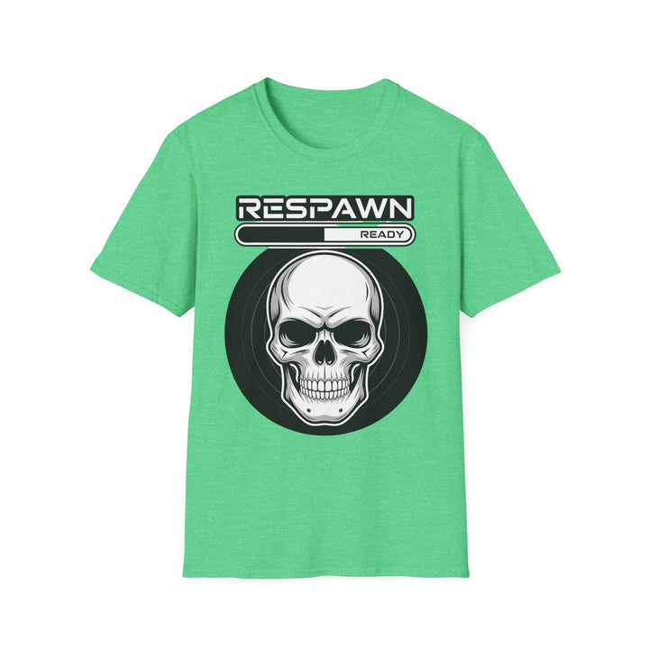 Skull Graphic Tee, Cool Gamer T-Shirt, Respawn Ready Shirt, Unique Unisex Top, Perfect for Casual Wear, Halloween Clothing - Gutsy Garb
