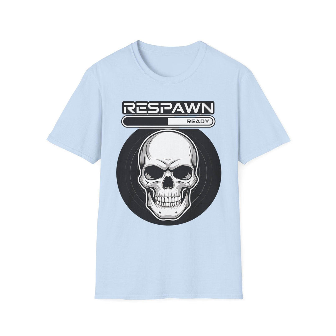 Skull Graphic Tee, Cool Gamer T-Shirt, Respawn Ready Shirt, Unique Unisex Top, Perfect for Casual Wear, Halloween Clothing - Gutsy Garb