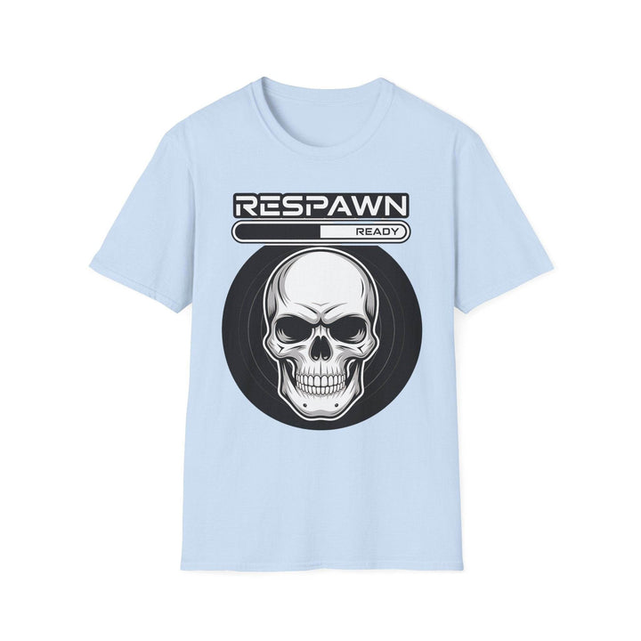 Skull Graphic Tee, Cool Gamer T-Shirt, Respawn Ready Shirt, Unique Unisex Top, Perfect for Casual Wear, Halloween Clothing - Gutsy Garb