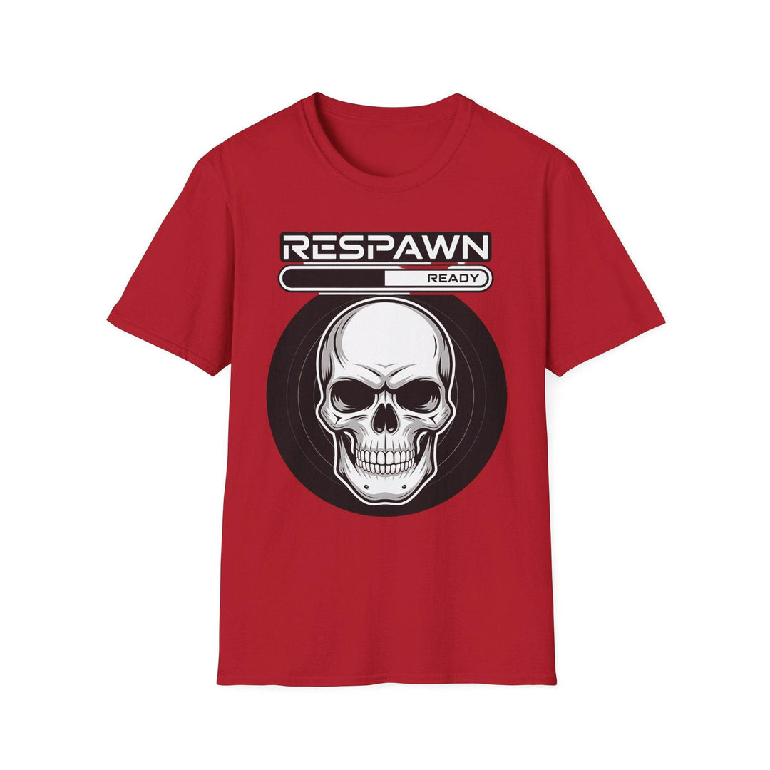 Skull Graphic Tee, Cool Gamer T-Shirt, Respawn Ready Shirt, Unique Unisex Top, Perfect for Casual Wear, Halloween Clothing - Gutsy Garb