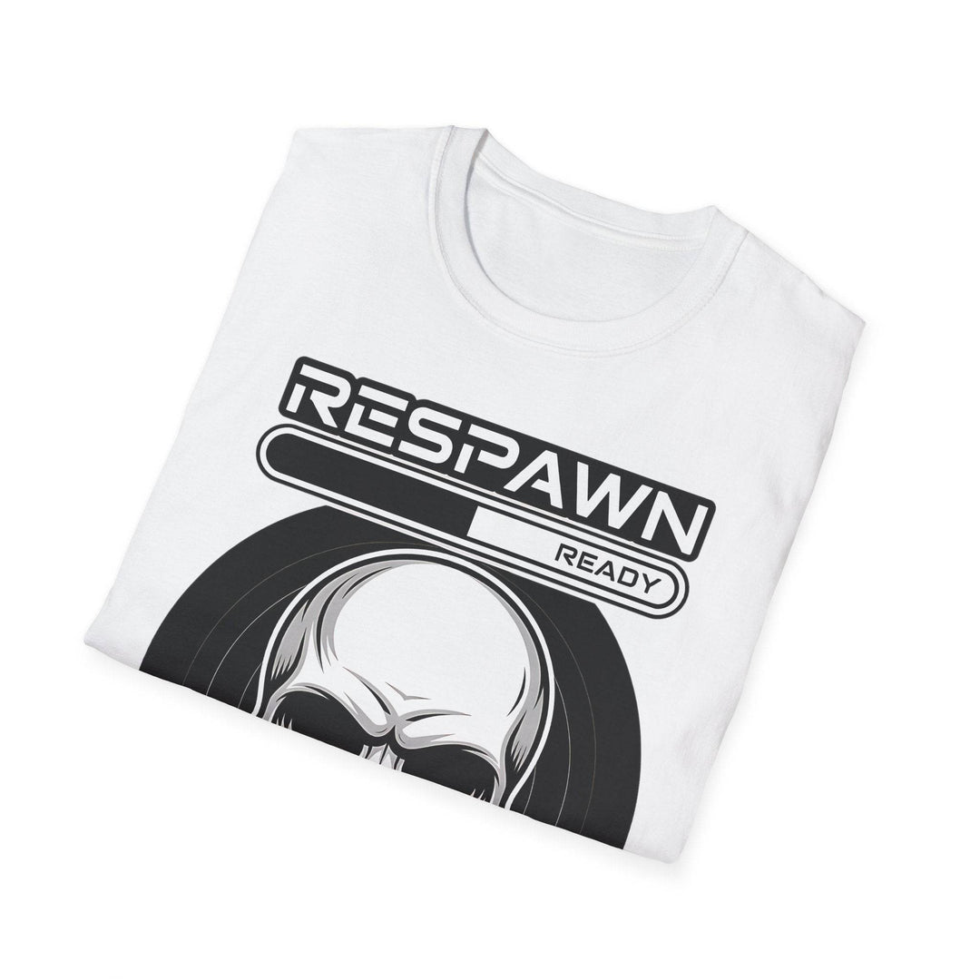 Skull Graphic Tee, Cool Gamer T-Shirt, Respawn Ready Shirt, Unique Unisex Top, Perfect for Casual Wear, Halloween Clothing - Gutsy Garb