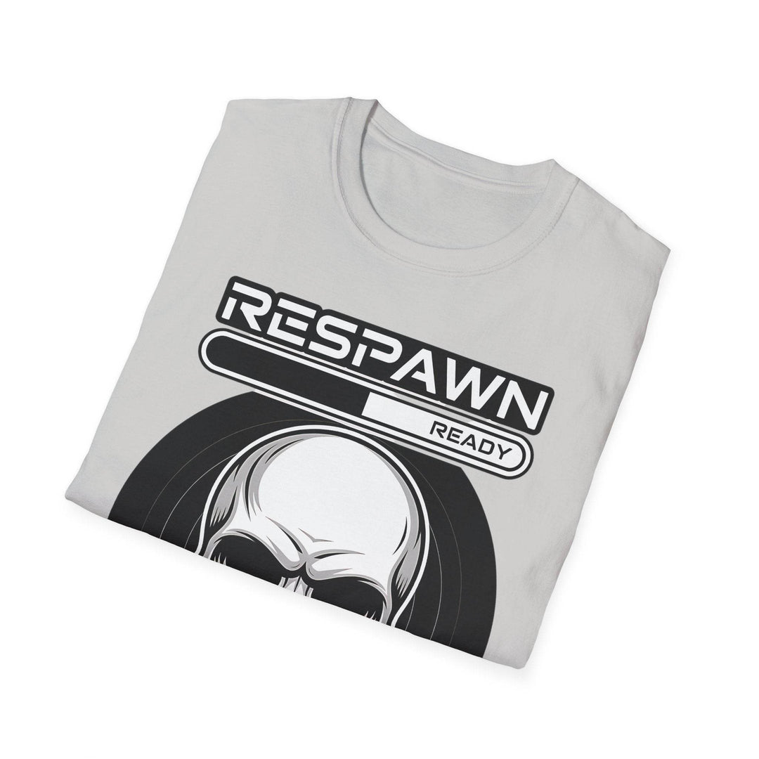 Skull Graphic Tee, Cool Gamer T-Shirt, Respawn Ready Shirt, Unique Unisex Top, Perfect for Casual Wear, Halloween Clothing - Gutsy Garb