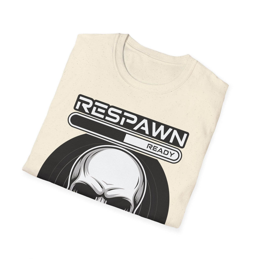 Skull Graphic Tee, Cool Gamer T-Shirt, Respawn Ready Shirt, Unique Unisex Top, Perfect for Casual Wear, Halloween Clothing - Gutsy Garb