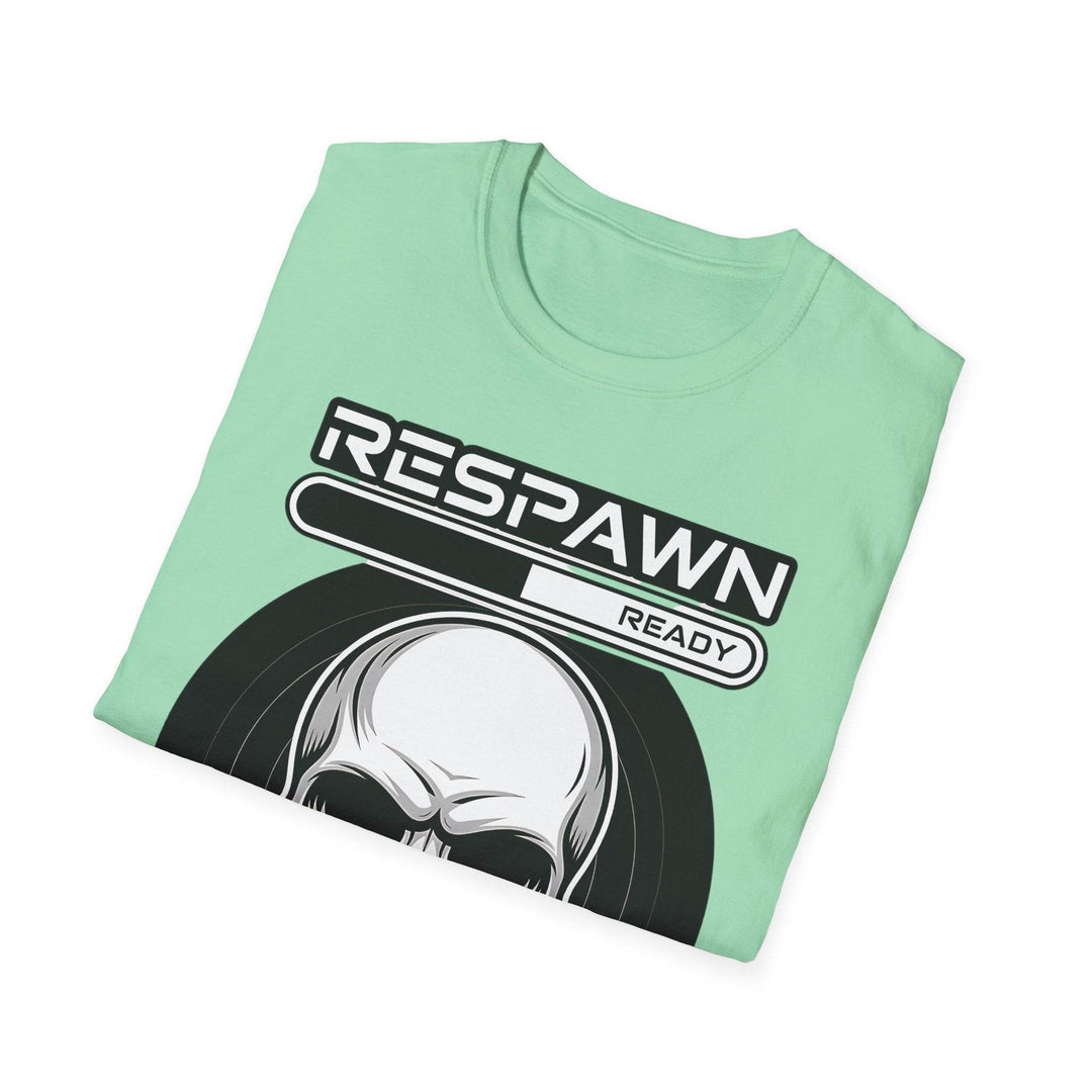 Skull Graphic Tee, Cool Gamer T-Shirt, Respawn Ready Shirt, Unique Unisex Top, Perfect for Casual Wear, Halloween Clothing - Gutsy Garb