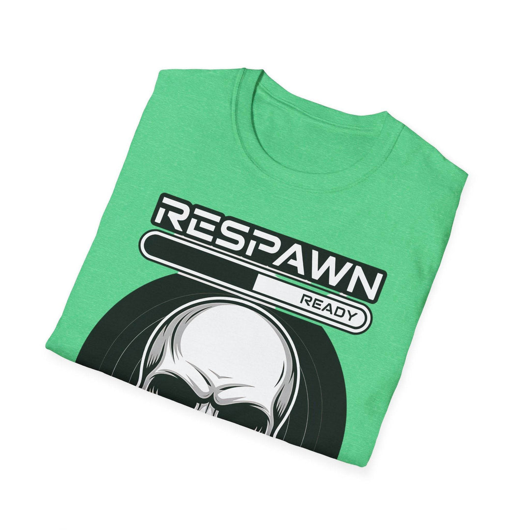 Skull Graphic Tee, Cool Gamer T-Shirt, Respawn Ready Shirt, Unique Unisex Top, Perfect for Casual Wear, Halloween Clothing - Gutsy Garb