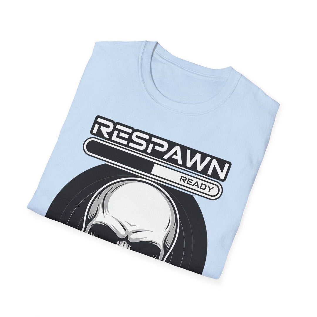 Skull Graphic Tee, Cool Gamer T-Shirt, Respawn Ready Shirt, Unique Unisex Top, Perfect for Casual Wear, Halloween Clothing - Gutsy Garb