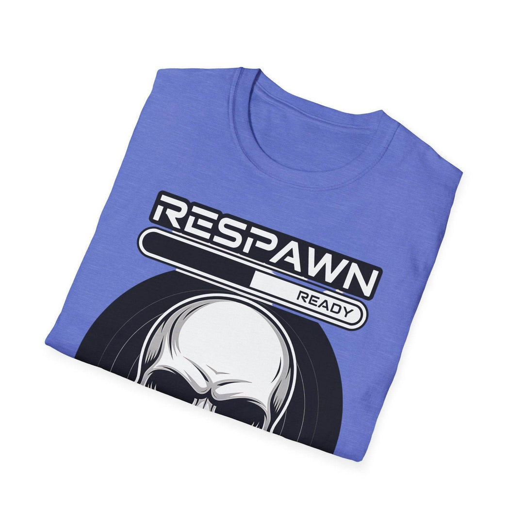 Skull Graphic Tee, Cool Gamer T-Shirt, Respawn Ready Shirt, Unique Unisex Top, Perfect for Casual Wear, Halloween Clothing - Gutsy Garb