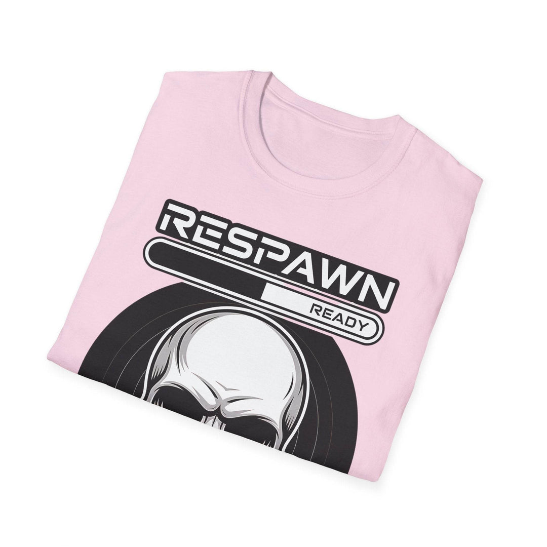 Skull Graphic Tee, Cool Gamer T-Shirt, Respawn Ready Shirt, Unique Unisex Top, Perfect for Casual Wear, Halloween Clothing - Gutsy Garb