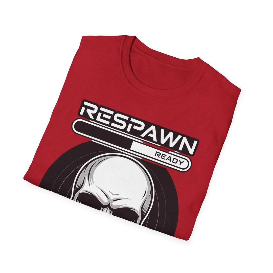 Skull Graphic Tee, Cool Gamer T-Shirt, Respawn Ready Shirt, Unique Unisex Top, Perfect for Casual Wear, Halloween Clothing - Gutsy Garb
