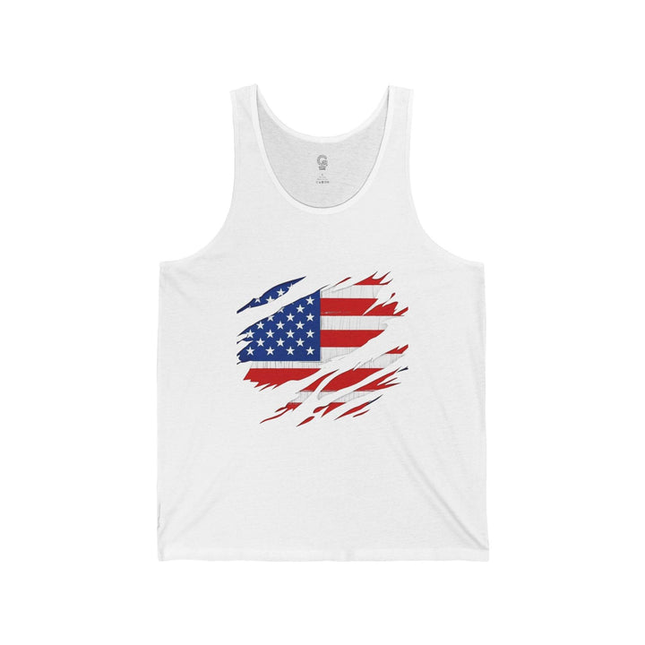 Patriotic Tank Top for Men and Women - Bold USA Flag - Gutsy Garb