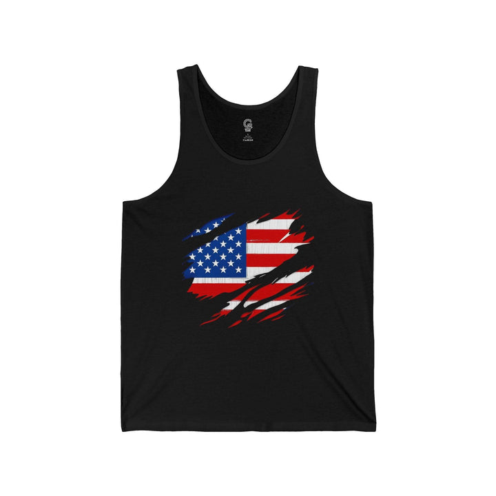 Patriotic Tank Top for Men and Women - Bold USA Flag - Gutsy Garb