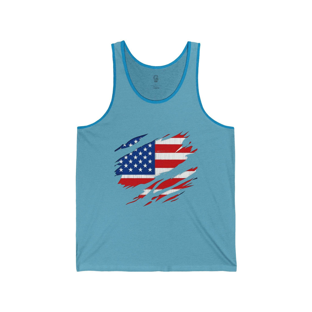 Patriotic Tank Top for Men and Women - Bold USA Flag - Gutsy Garb