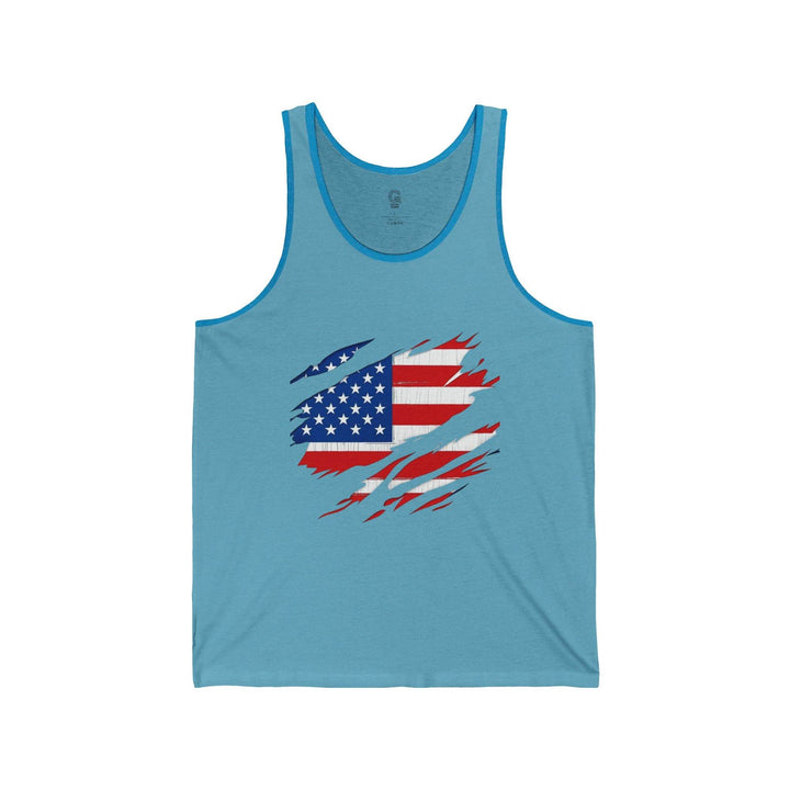 Patriotic Tank Top for Men and Women - Bold USA Flag - Gutsy Garb