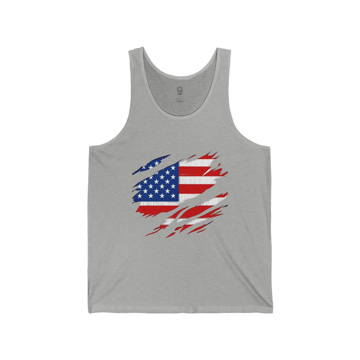 Patriotic Tank Top for Men and Women - Bold USA Flag - Gutsy Garb