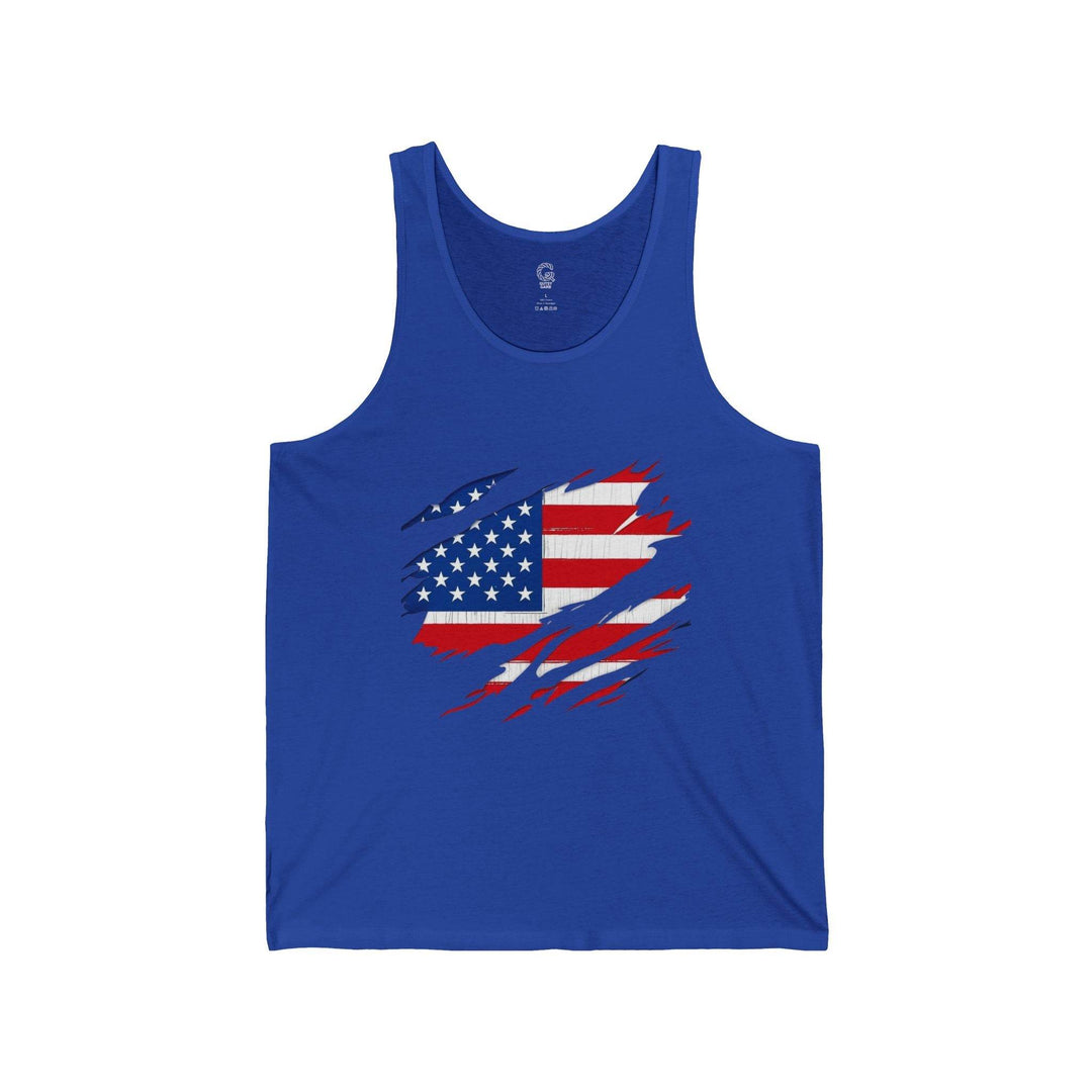 Patriotic Tank Top for Men and Women - Bold USA Flag - Gutsy Garb