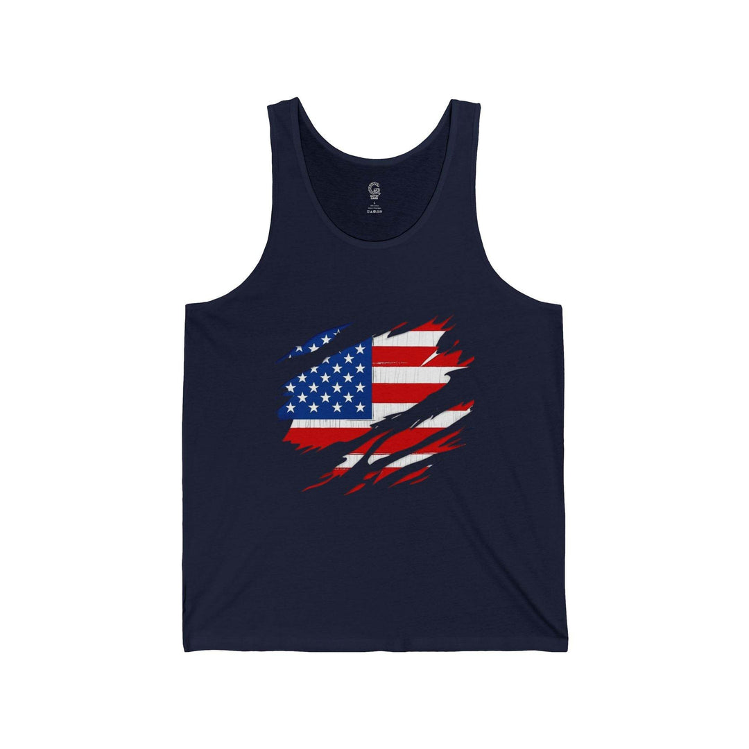 Patriotic Tank Top for Men and Women - Bold USA Flag - Gutsy Garb